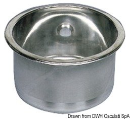 Lavello inox tondo 285 x 180 mm 50.187.35 Osculati