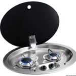 Piano cottura inox 2 fuochi 510 x 390 mm 50.801.01 Can