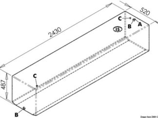 Serbatoio per acqua 600 l 52.173.09 Osculati
