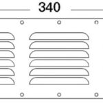 Griglia areazione 116 x 340 mm + antizanzare 53.021.13 Osculati