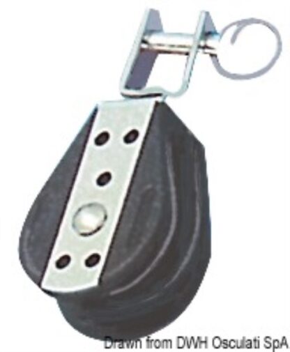 Bozzello sfere 1 puleggia girevole U 6x22 55.027.06 Viadana