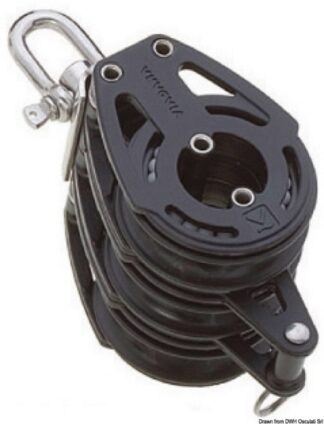 Bozzello 3 pulegge (testa universale) arricavo B 55.055.02 Viadana