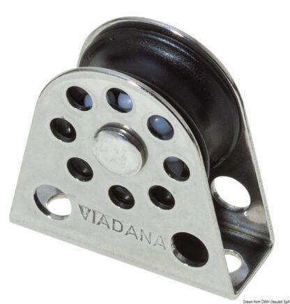 Bozzello verticale Ø mm 28 singolo per cime mm 4 55.063.61 Viadana