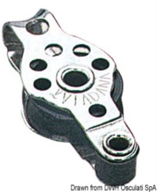 Microbozzello inox 1 puleggia arricavo 17x5 55.090.02 Viadana