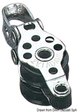 Microbozzello inox 2 pulegge arricavo 17x5 55.090.05 Viadana