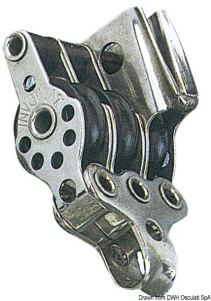 Bozzello inox 3 pulegge arricavo strozzatore 17x5 55.090.11 Viadana