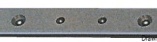 Rotaia lega leggera anodizzata 25x4 mm 2 m 61.591.03 Viadana
