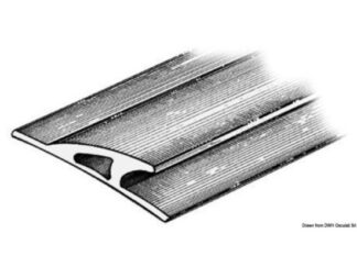 Profilo paracolpi 3x90x23 mm grigio scuro RAL 7012 66.022.03 Osculati