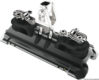 Carrello randa 1 supporto verticale pulegge doppie con arricavo 68.724.01 Lewmar