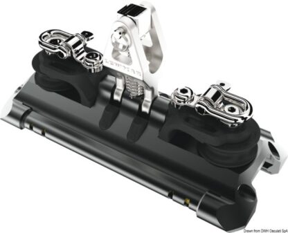 Carrello randa 2 supporto verticale pulegge rinvio con arricavo 68.723.02 Lewmar
