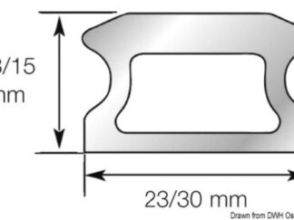 Rotaia forata 1 1526 mm 68.741.01 Lewmar