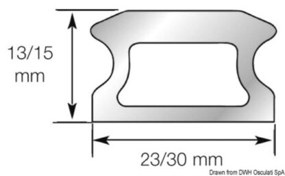 Rotaia forata 1 3026 mm 68.743.01 Lewmar