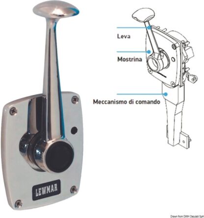Controllo motore Lewmar leva singola 69.810.00 Lewmar