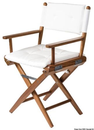 Sedia teak pieghevole rivestimento bianco 71.323.21 ARC