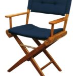 Sedia teak pieghevole imbottita blu navy 71.326.30 ARC