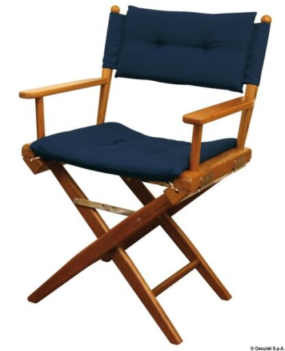 Sedia teak pieghevole imbottita blu navy 71.326.30 ARC