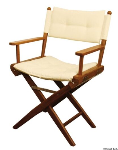 Sedia teak pieghevole imbottita crema 71.326.31 ARC