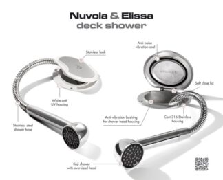 Box Elissa inox con doccia Keji tubo nylon 4 m 15.304.61 Osculati