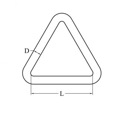 Golfari, Anelli TRIANGOLO INOX 316 Ø MM.5X50 - immagine 2