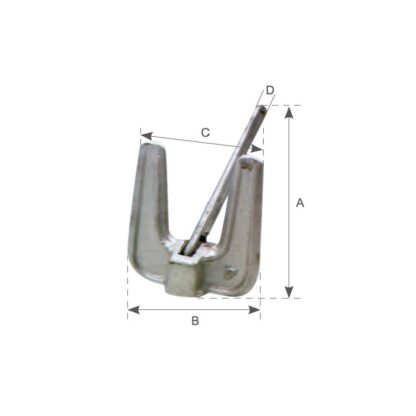 NANTONG FIVE-WOOD IMPORT & EXPORT Ancore in Acciaio zincato ANCORA TIPO HALL KG.8 - immagine 2