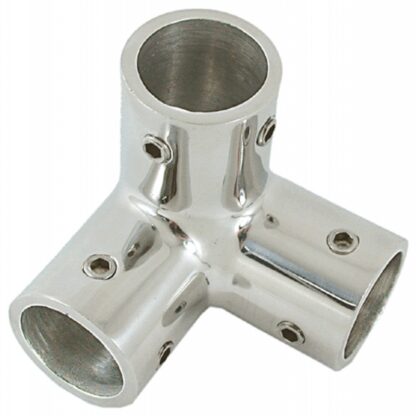 Raccordi in Acciaio Microfuso ANGOLARE INOX 3 VIE 90° Ø MM.25