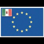 ADRIA BANDIERE Bandiere in Tessuto BANDIERA EUROPA+ITALIA CM.30X45