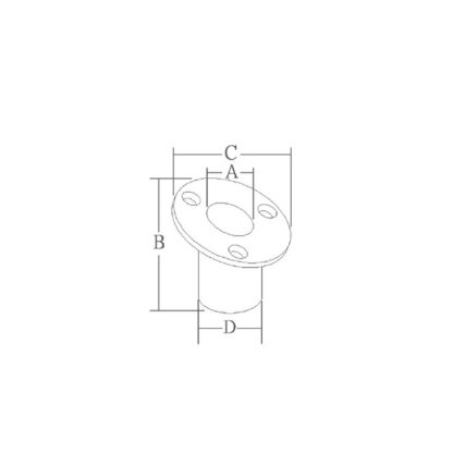 MARINE TOWN Aste per Bandiere BASE INOX AD INCASSO - immagine 2