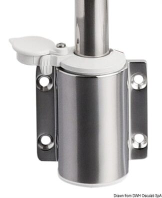 Asta 100 cm inox con fanale plastica bianca 11.110.12 Osculati
