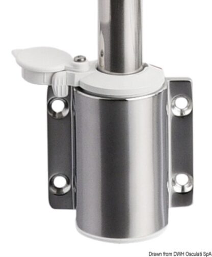 Asta 100 cm inox con fanale plastica bianca 11.110.12 Osculati
