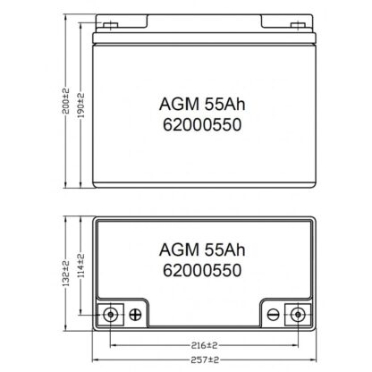 MASTERVOLT Batterie, Morsetti Mastervolt AGM Battery 12/270Ah - immagine 2