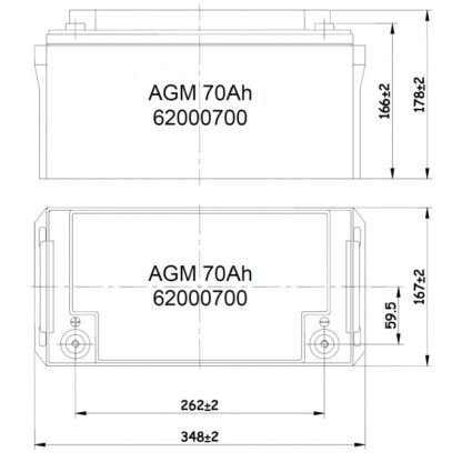 MASTERVOLT Batterie, Morsetti Mastervolt AGM Battery 12/270Ah - immagine 3