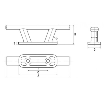 MARINE TOWN Bitte in Acciaio Inox BITTA A GALLOCCIA INOX 316 MM.205 - immagine 2