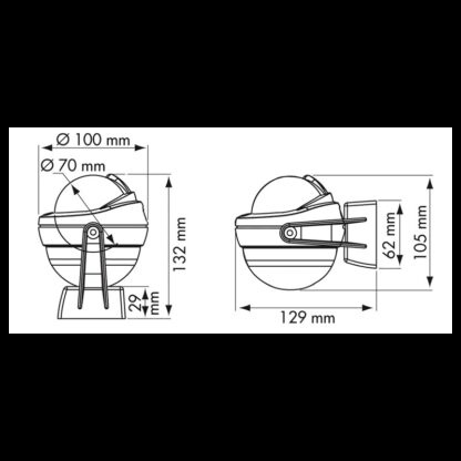 PLASTIMO Bussole Plastimo BUSSOLA OFFSHORE 75 NERA C/STAFFA - immagine 2