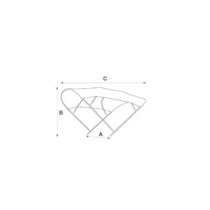 TESSILMARE Capottine CAPOTTINA SIXTY L.L. CM.200X156H - immagine 2