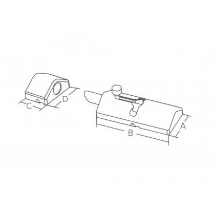 MARINE TOWN Catenacci Inox, Ottone, Nylon DELUXE SLAM BARREL BOLT - immagine 2