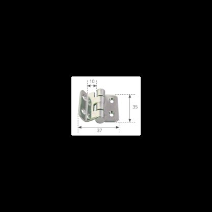 Cerniere a Squadra, Inginocchiate CERNIERA INOX MM.35X37 H.10 - immagine 2