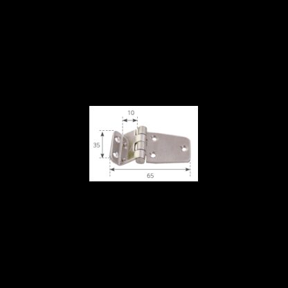 Cerniere a Squadra, Inginocchiate CERNIERA INOX A SQUADRA MM.53X37 - immagine 2