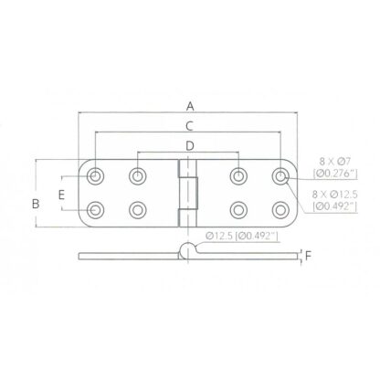 MARINE TOWN Cerniere Inox Spessore + mm.2 CERNIERA INOX 316 - immagine 2