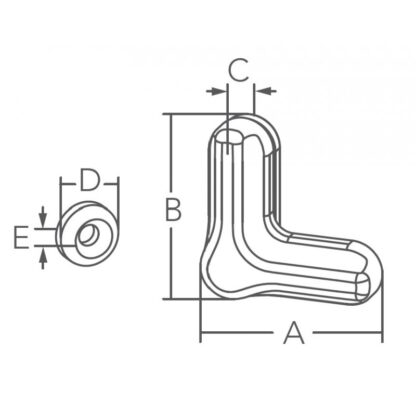 MARINE TOWN Chiusure Inox CHIUSURA "V" LOCKER - immagine 2