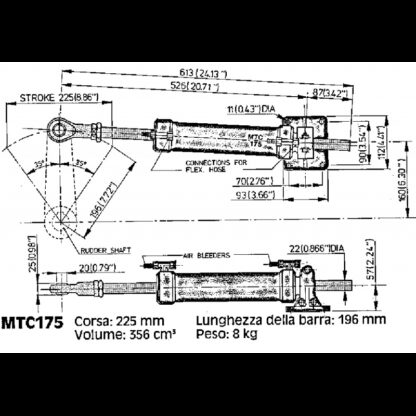 VETUS Timonerie Idrauliche Vetus CILINDRO MTC175 - immagine 3