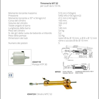 VETUS Timonerie Idrauliche Vetus CILINDRO MTC52 - immagine 2