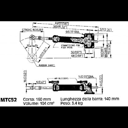 VETUS Timonerie Idrauliche Vetus CILINDRO MTC52 - immagine 3