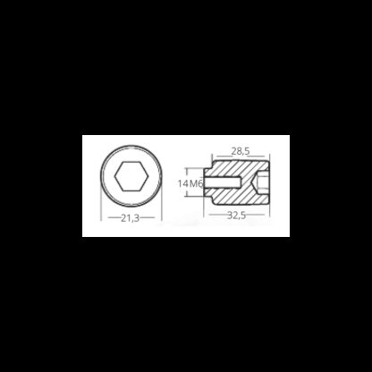 TECNOSEAL Anodi Yamaha - Mariner BAROTTO YAMAHA 68V-11325-01 - immagine 2