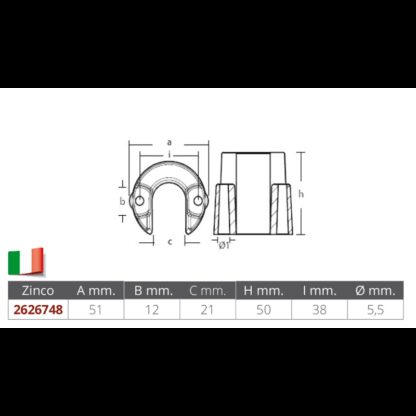 TECNOSEAL Anodi Yanmar COLLARE PER TRIM YANMAR - immagine 2