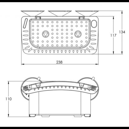 Portabicchieri PORTABICCHIERE MM.238X110X134 - immagine 2