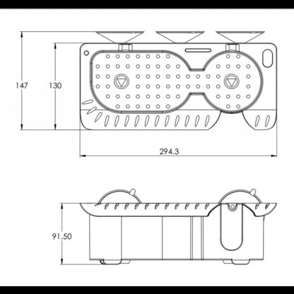Portabicchieri PORTABICCHIERE MM.294X91X147 - immagine 2