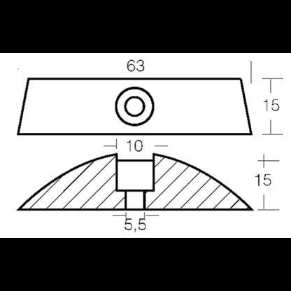 TECNOSEAL Anodi Volvo Penta COPPIA PIASTRINE 110/120 HP ALL. - immagine 2
