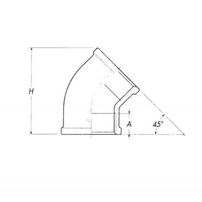 GUIDI Raccorderia in Ottone CURVA A 45° F-F DA 1'1/4 - immagine 2