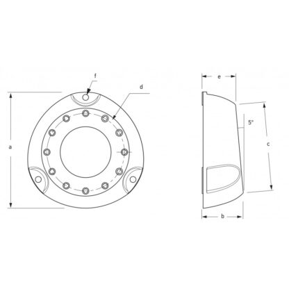 HELLA MARINE Faretti a Led Subacquei,Sottoplance DISTANZIALE PER APELO A1-A2 - immagine 3