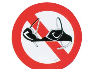 ERREGRAFICA Tabelle e Bandiere Adesive DIVIETO REGGISENO